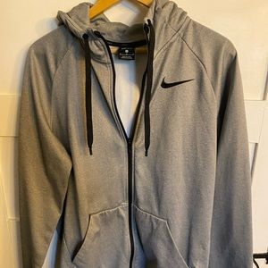 Nike zip hoodie gray